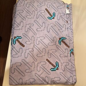 Minecraft Diamond Pick Axe Twin Flat Sheet